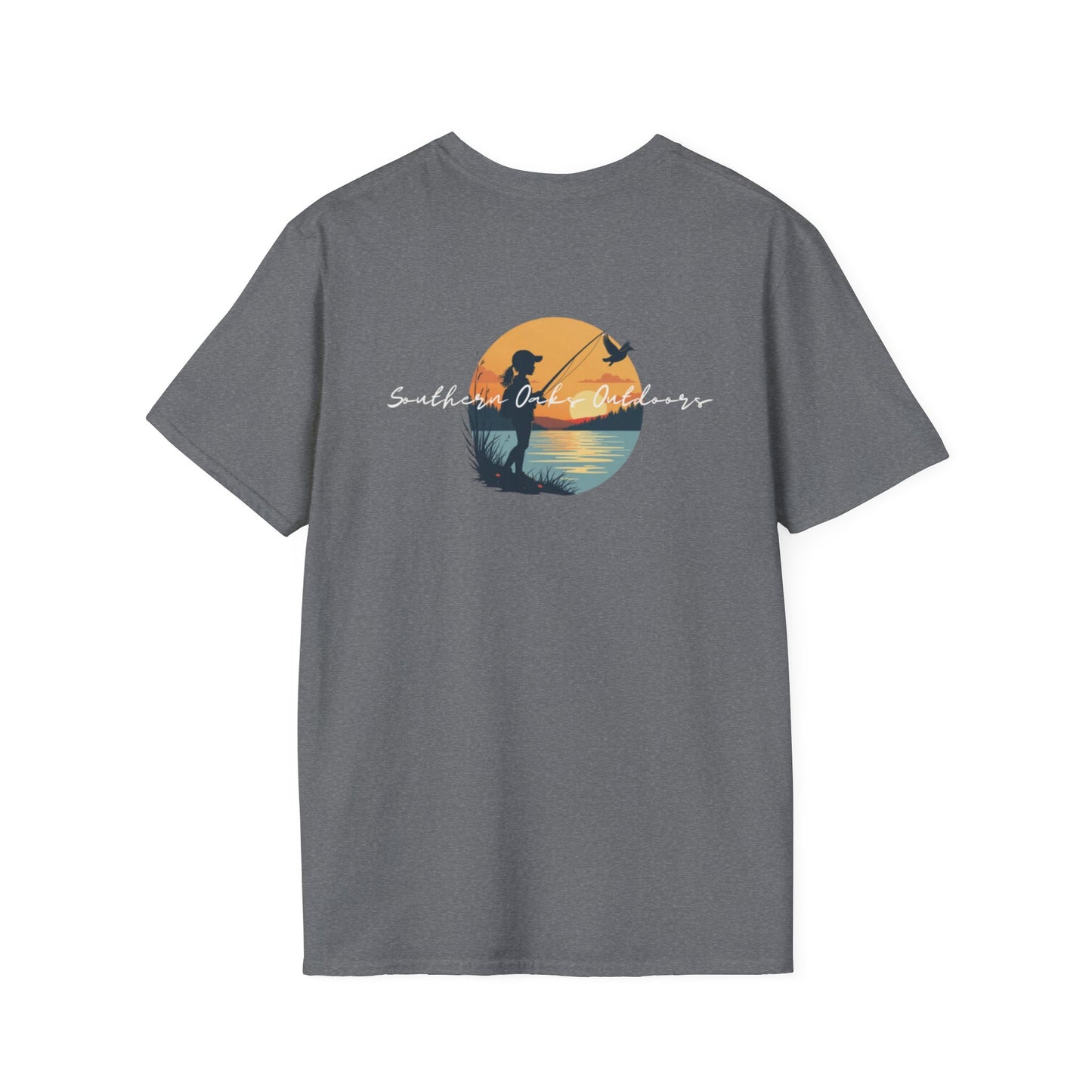 SoftStyle T-Shirt - Duck Head Logo w/ Girl Fishing on back