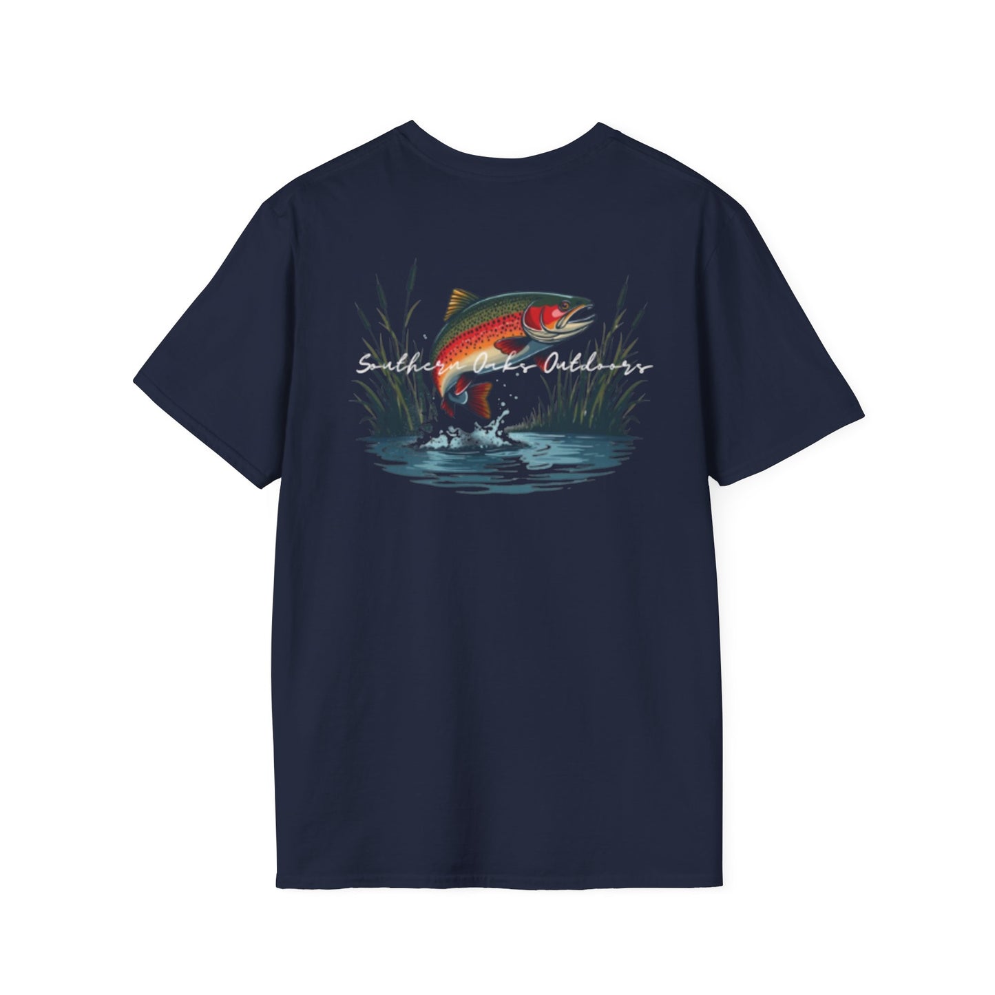 Softstyle T-Shirt - Trout Logo on back