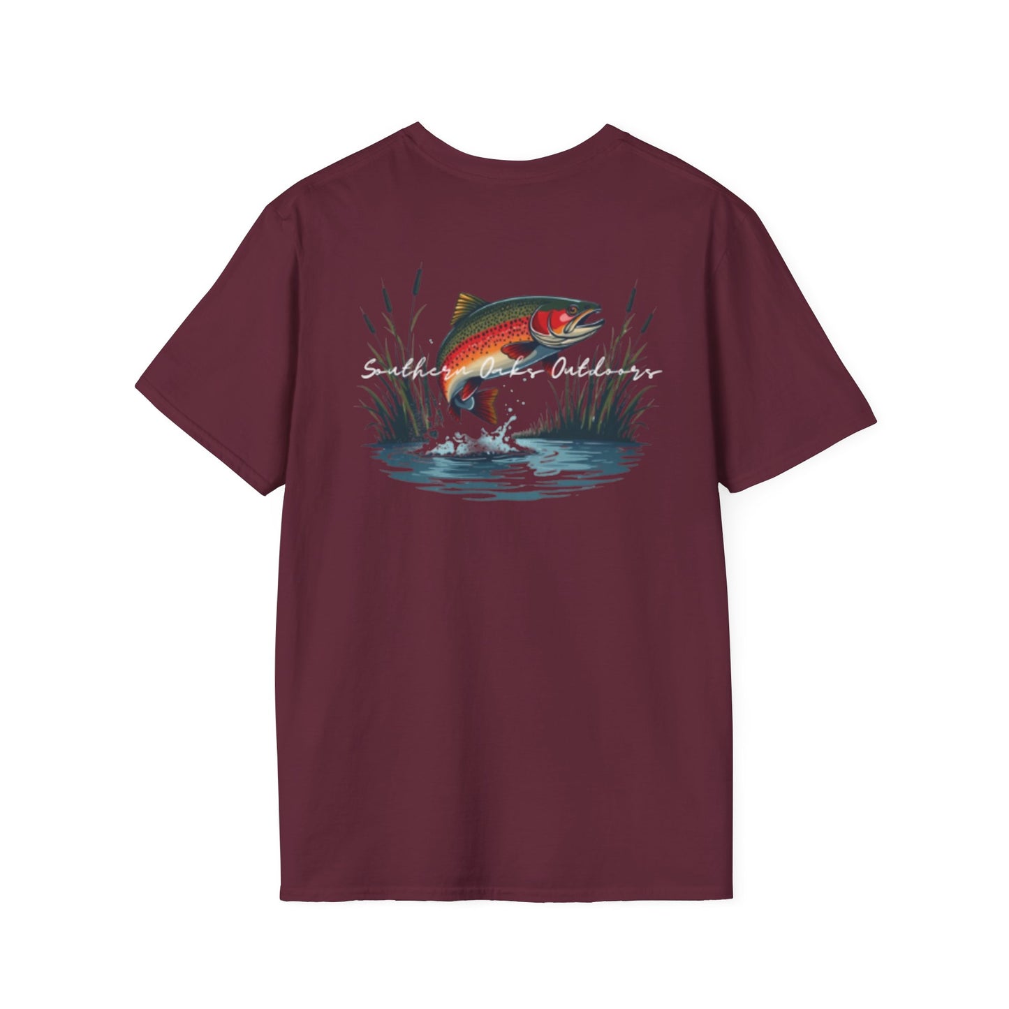 Softstyle T-Shirt - Trout Logo on back