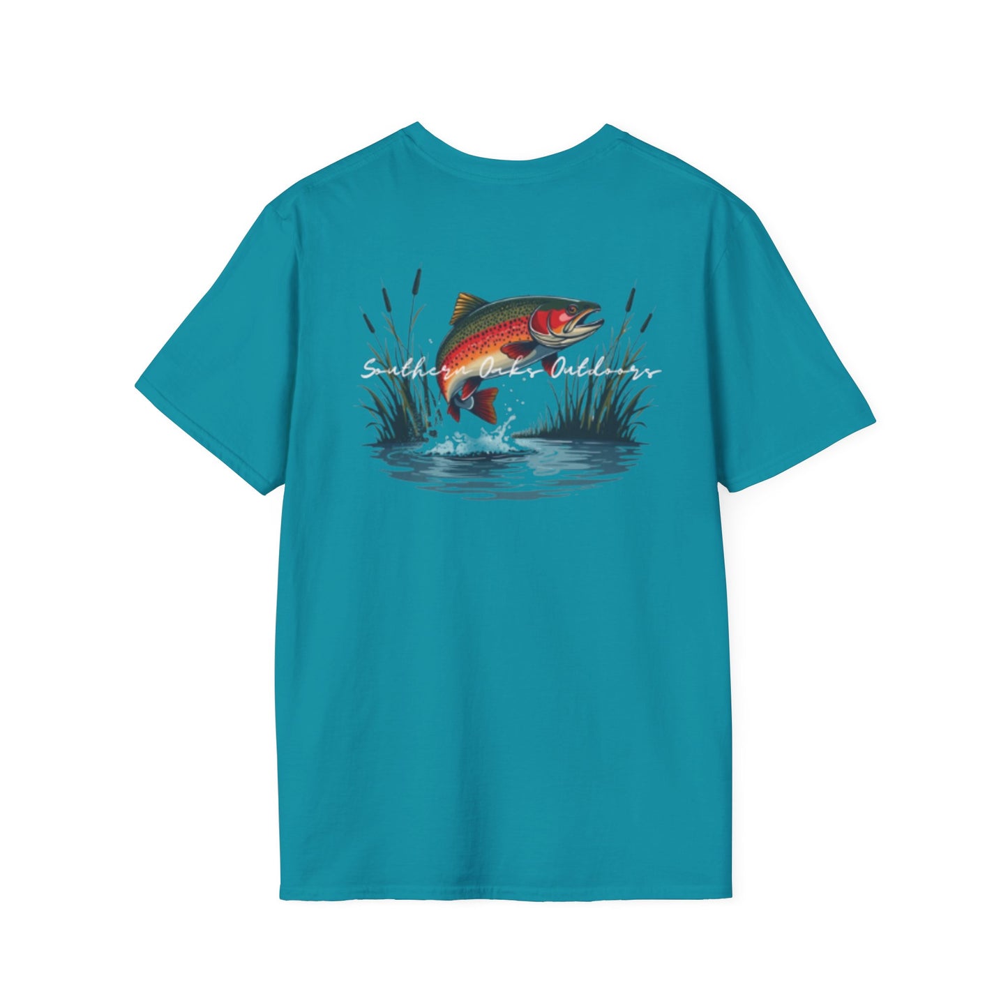 Softstyle T-Shirt - Trout Logo on back