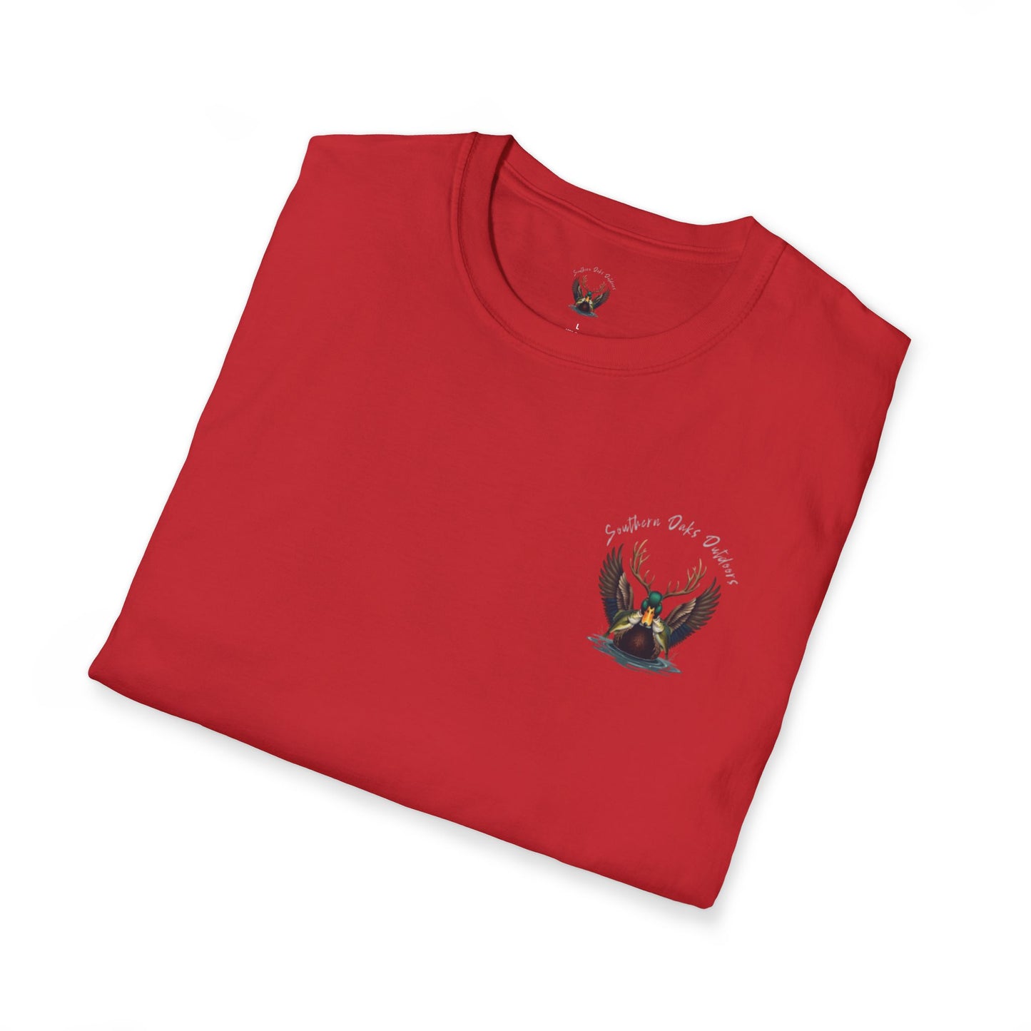 SoftStyle T-Shirt - Duck Head Logo w/ Girl Fishing on back