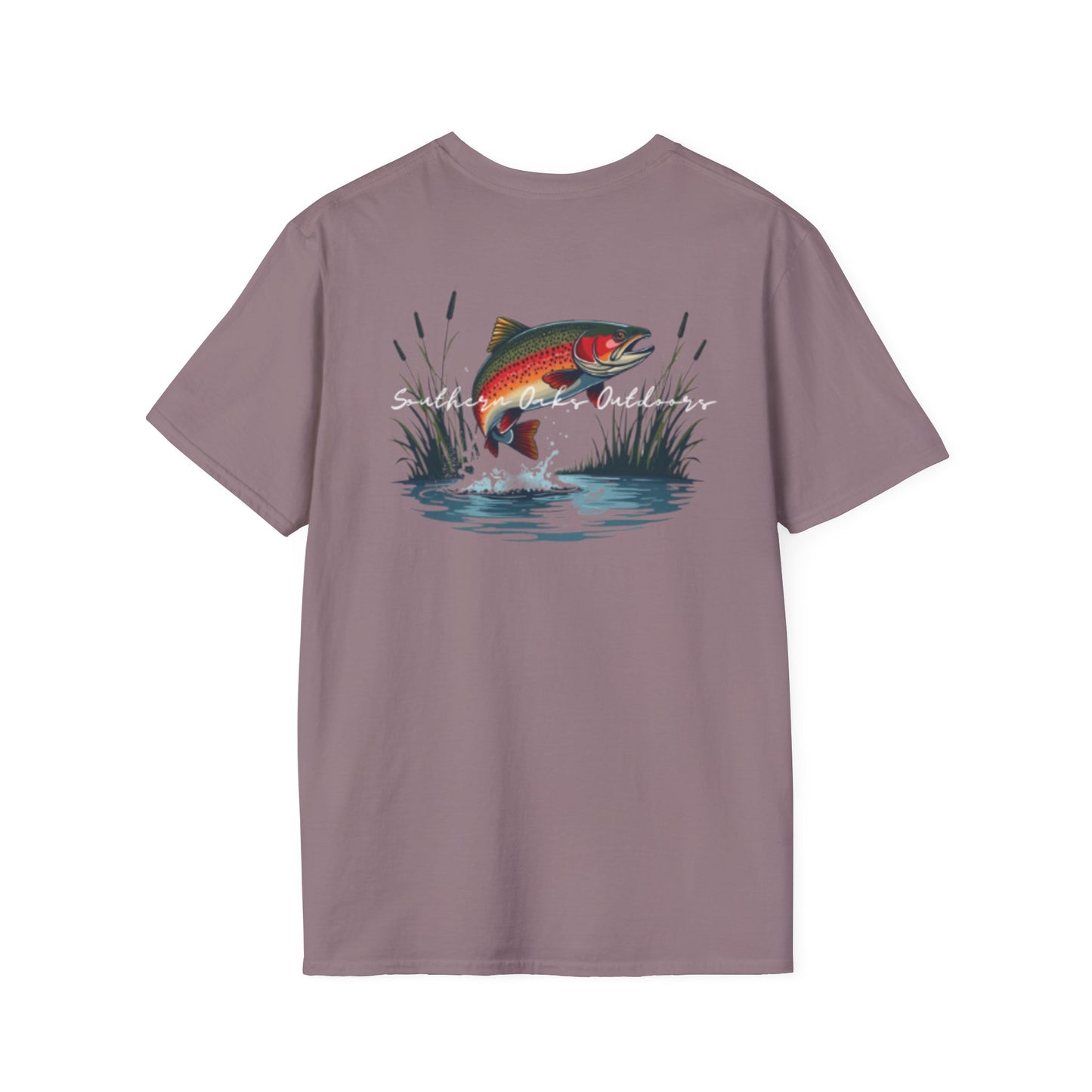 Softstyle T-Shirt - Trout Logo on back