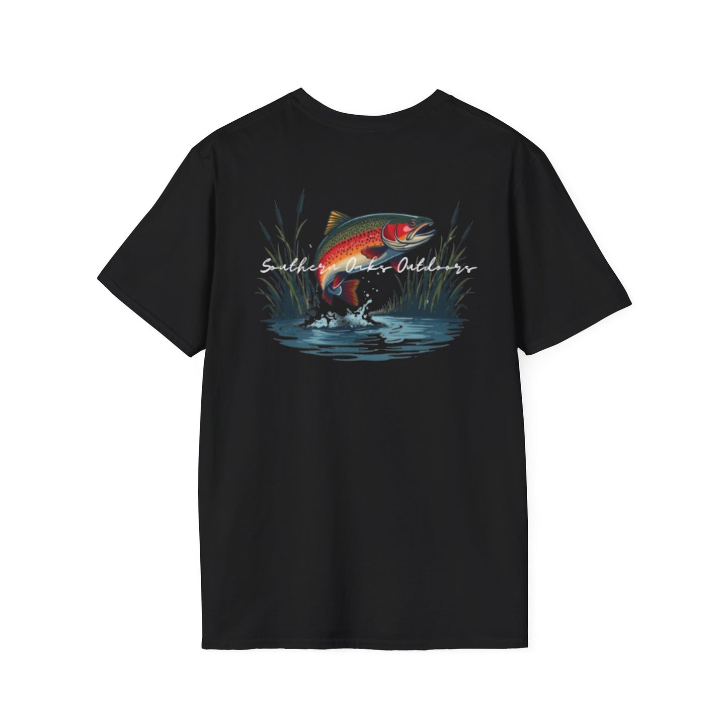 Softstyle T-Shirt - Trout Logo on back
