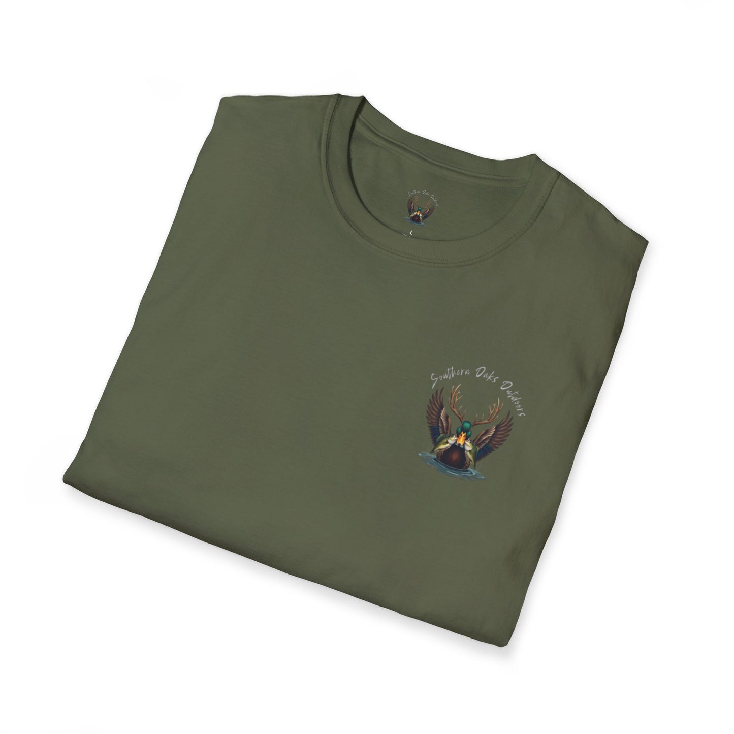 SoftStyle T-Shirt - Duck Head Logo w/ Girl Fishing on back