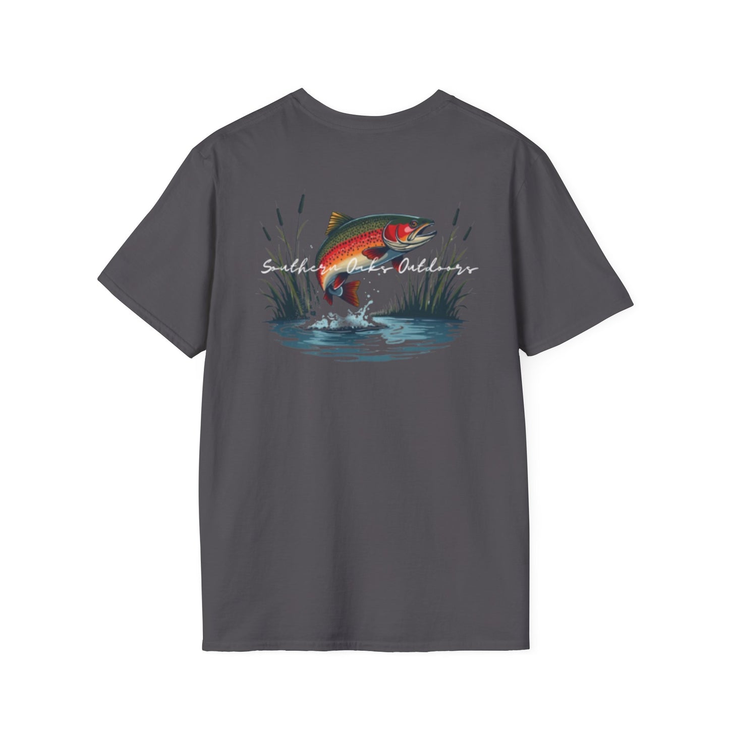 Softstyle T-Shirt - Trout Logo on back