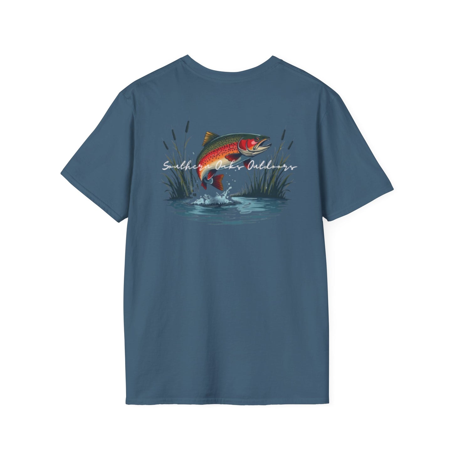 Softstyle T-Shirt - Trout Logo on back