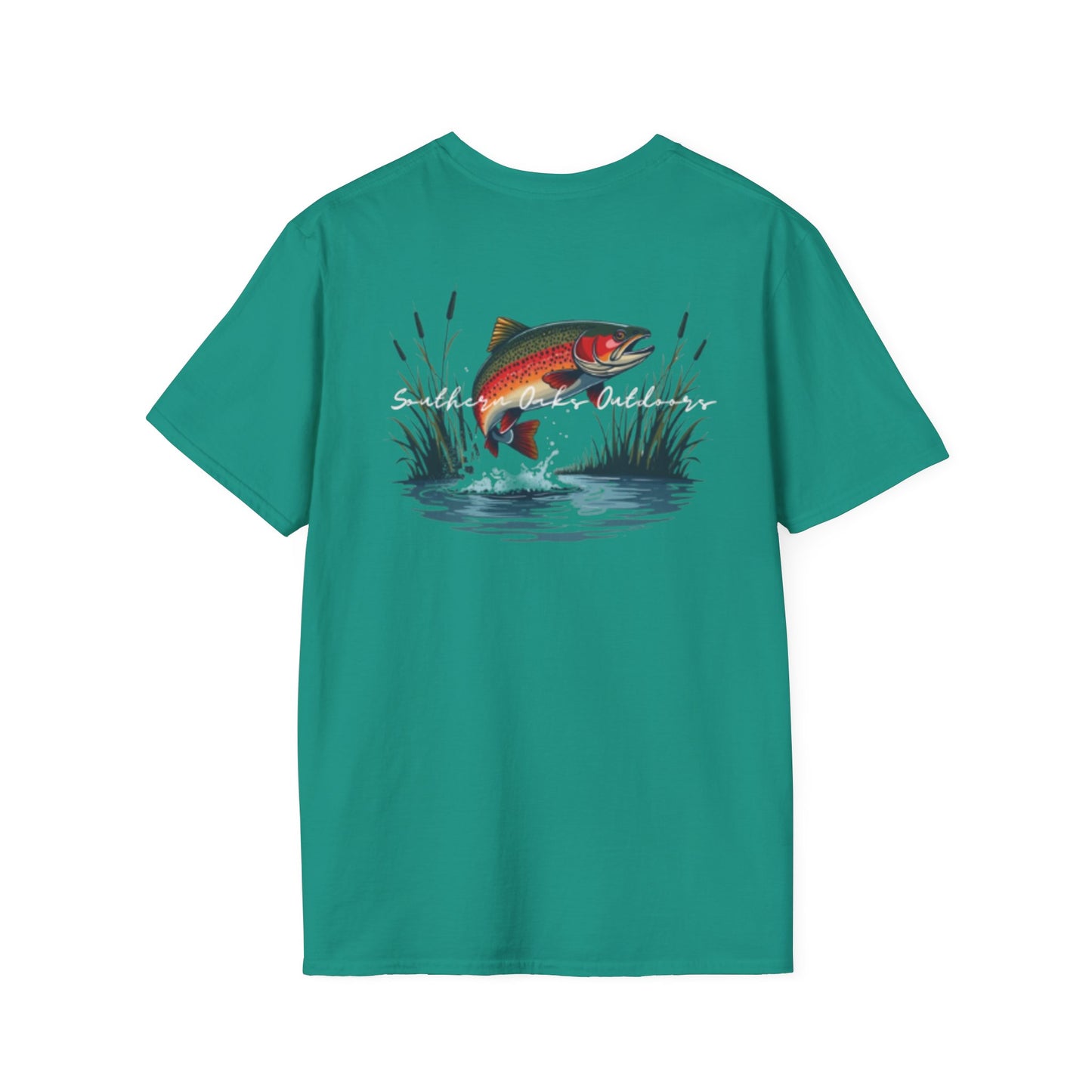 Softstyle T-Shirt - Trout Logo on back