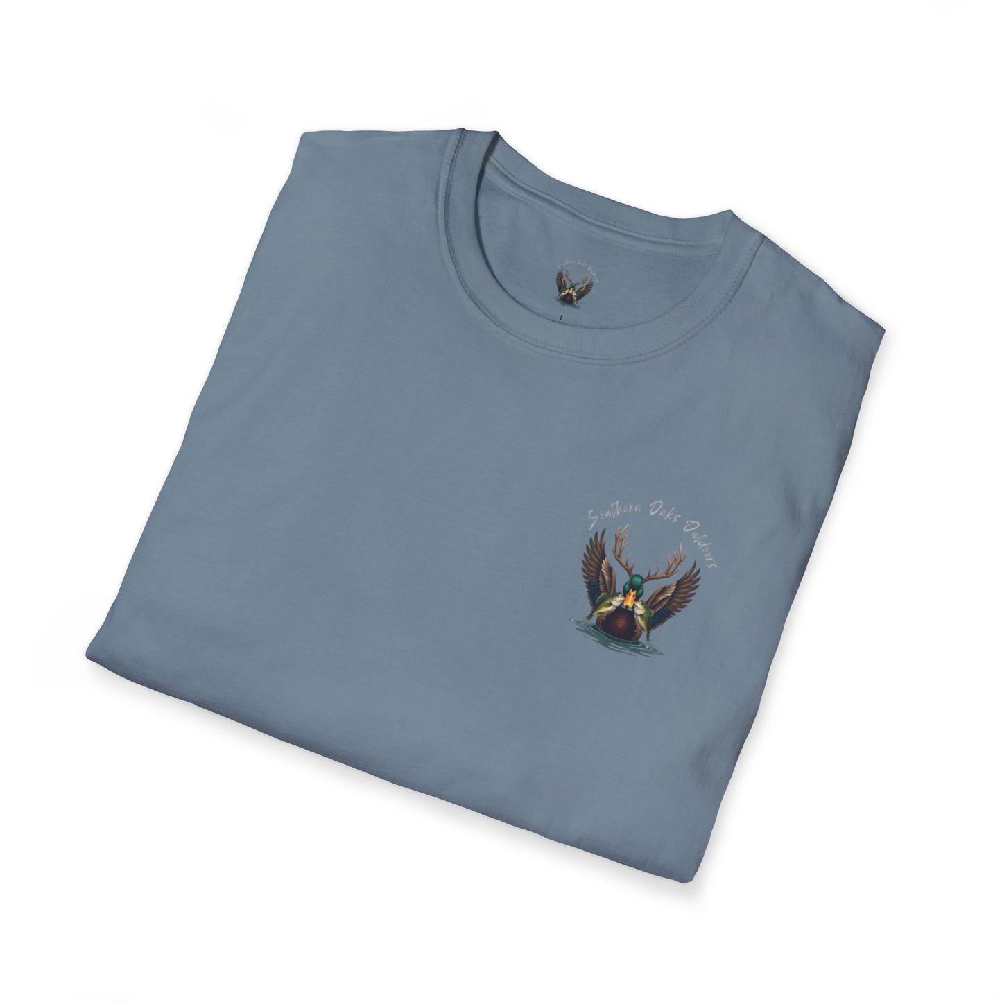 SoftStyle T-Shirt - Duck Head Logo w/ Girl Fishing on back