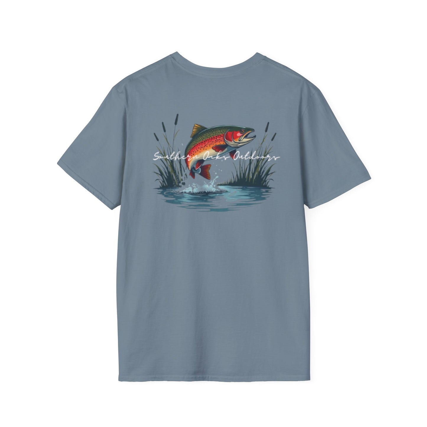 Softstyle T-Shirt - Trout Logo on back