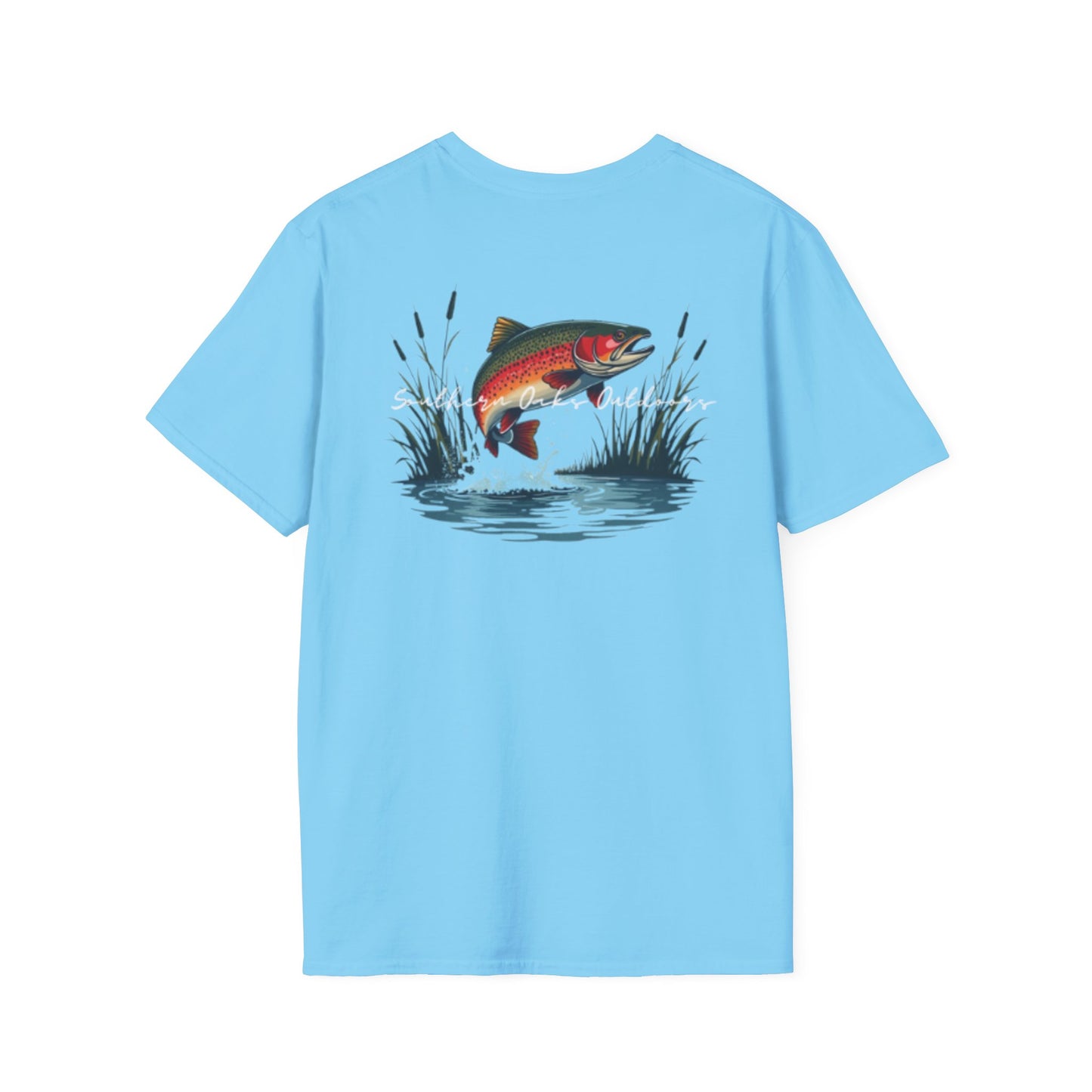 Softstyle T-Shirt - Trout Logo on back