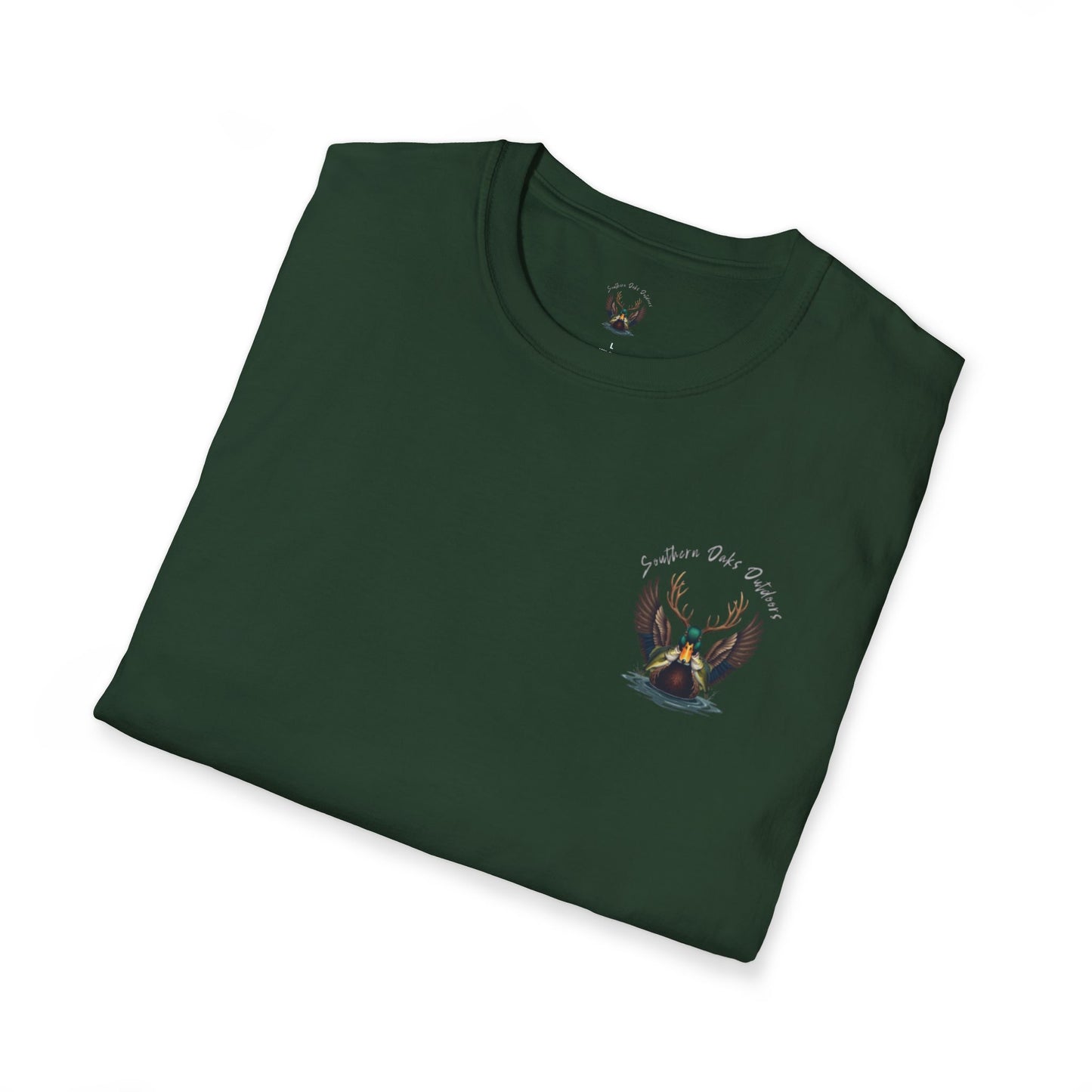 SoftStyle T-Shirt - Duck Head Logo w/ Girl Fishing on back
