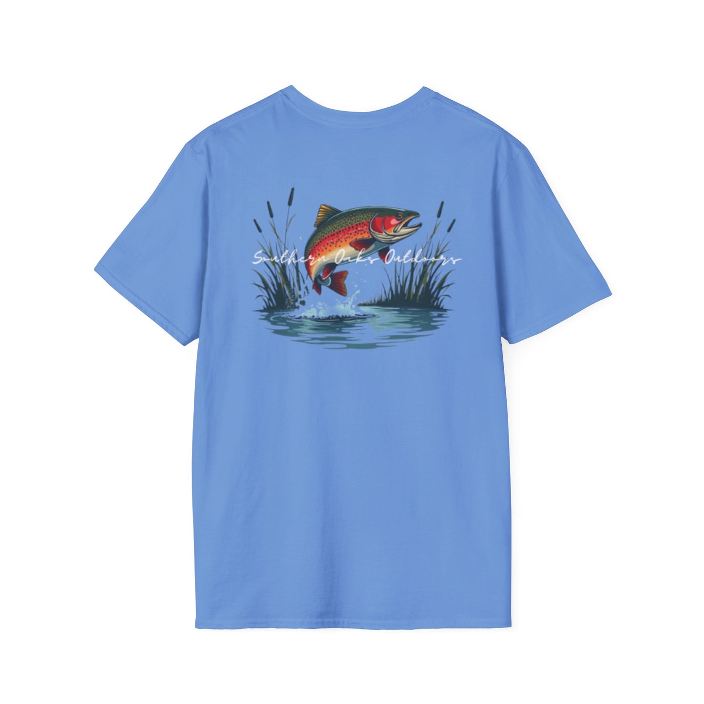 Softstyle T-Shirt - Trout Logo on back