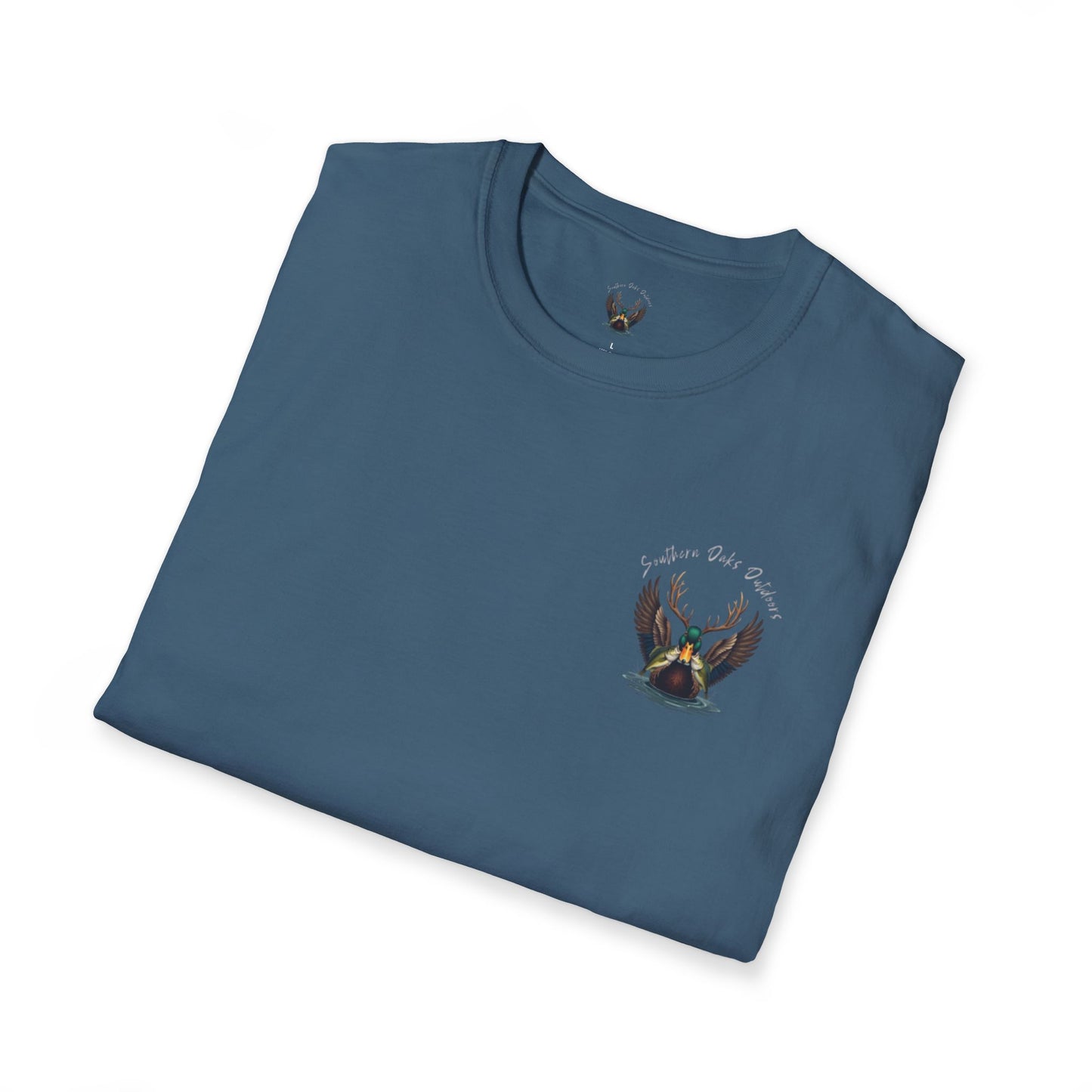 SoftStyle T-Shirt - Duck Head Logo w/ Girl Fishing on back