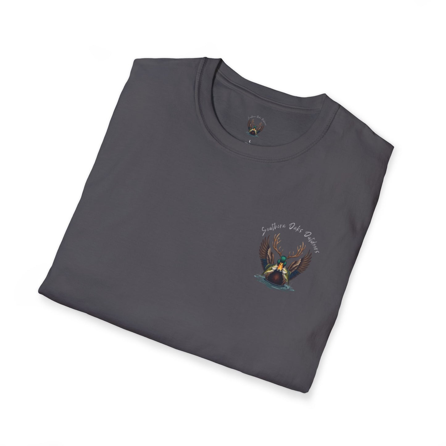 SoftStyle T-Shirt - Duck Head Logo w/ Girl Fishing on back