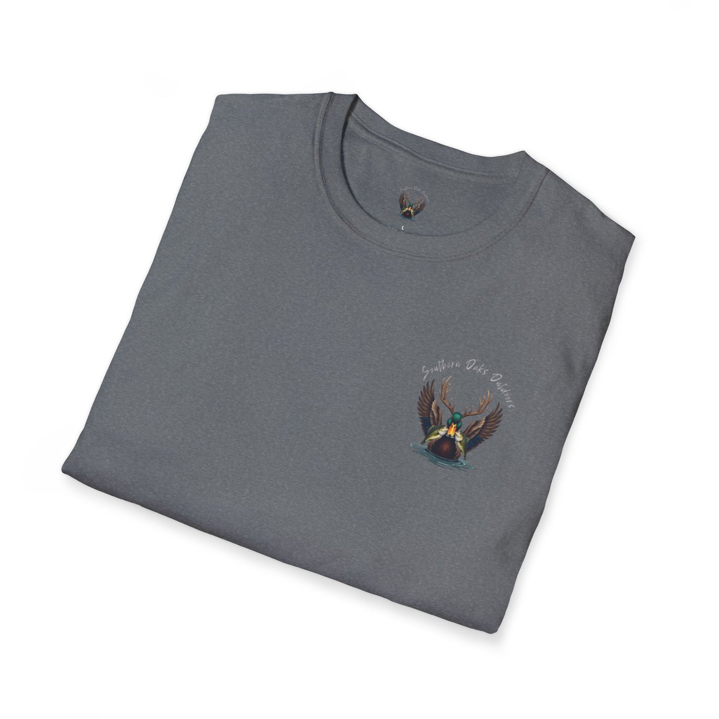 SoftStyle T-Shirt - Duck Head Logo w/ Girl Fishing on back