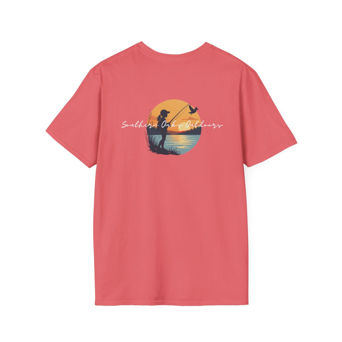 SoftStyle T-Shirt - Duck Head Logo w/ Girl Fishing on back