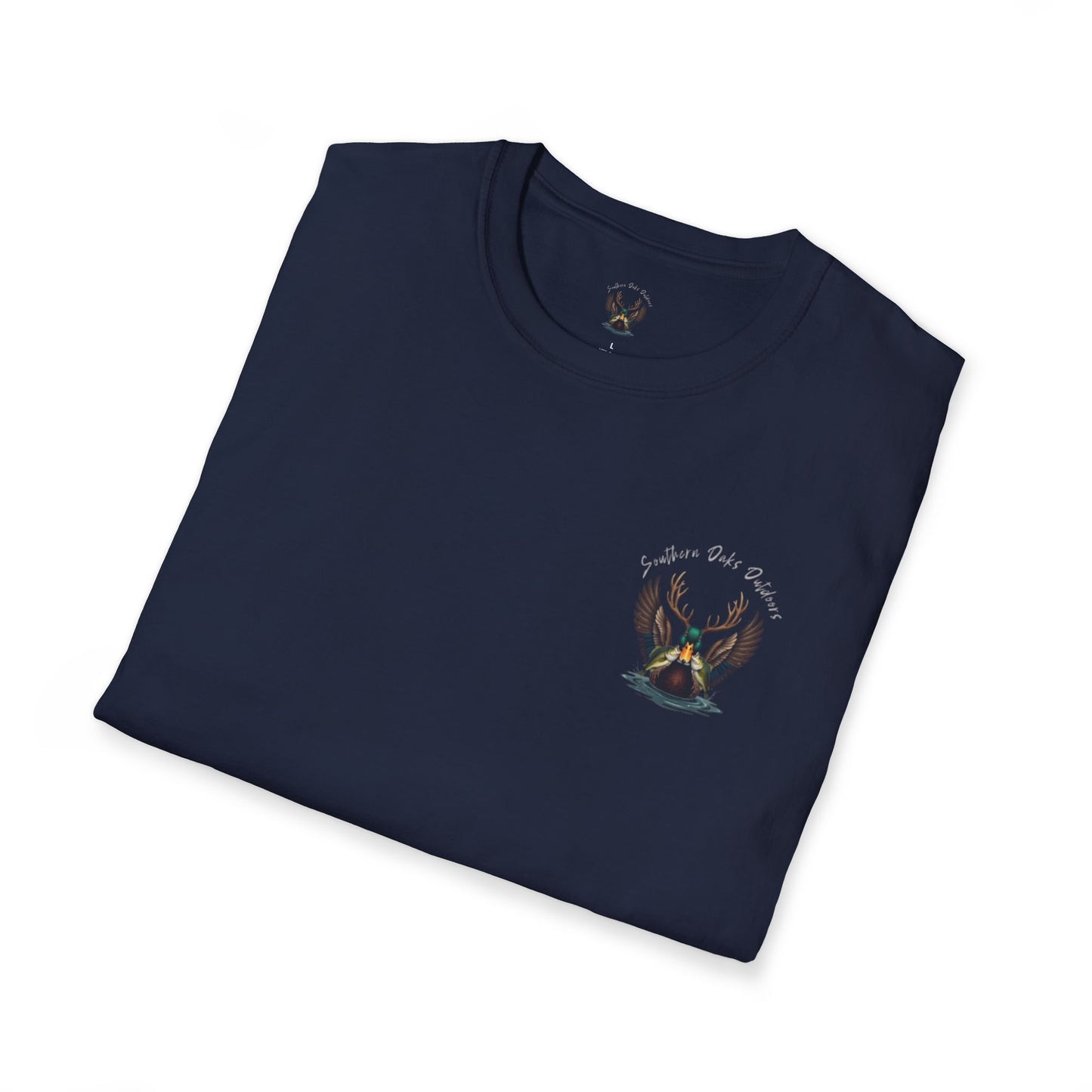 SoftStyle T-Shirt - Duck Head Logo w/ Girl Fishing on back